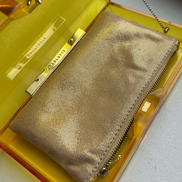 CHARLOTTE OLYMPIA YELLOW ACRYLIC TRANSPARENT BOX BAG - Picture 6 of 12